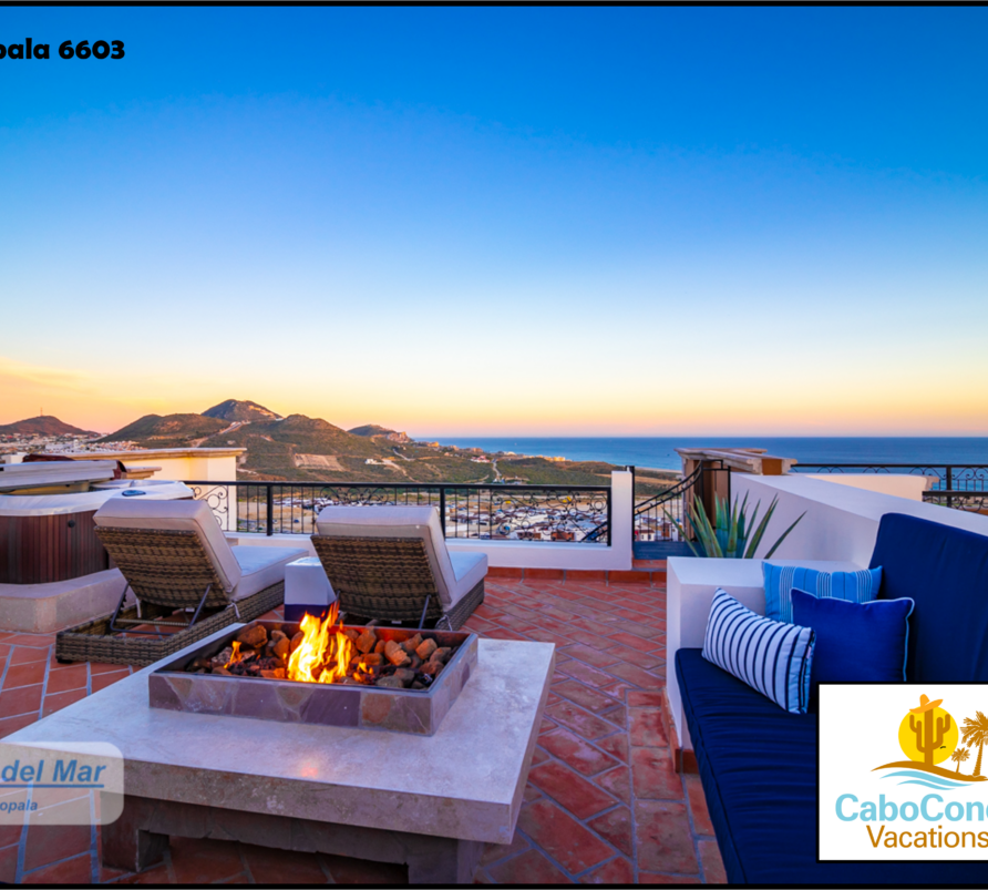 Copala 6603: Quivira-Luxury 2BR Condo, Rooftop FirePit/Hot Tub, Ocean View, Golf!