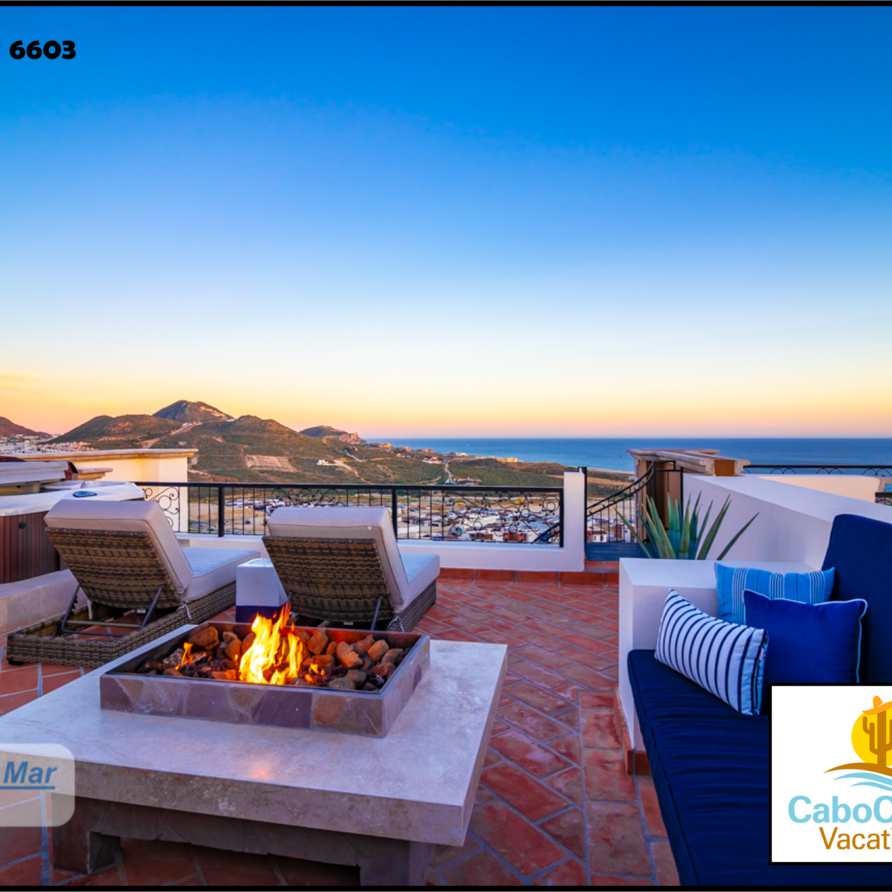 FREE DINNER CRUISE FOR 2! Copala 6603: Quivira-Luxury 2BR Condo, Rooftop FirePit/Hot Tub, OceanView, 7 Resorts, Golf