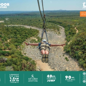 Outdoor Adventure - ZipLining, Rock Wall Rappeling, Pendulum Swing, UTV + Lunch - Adult